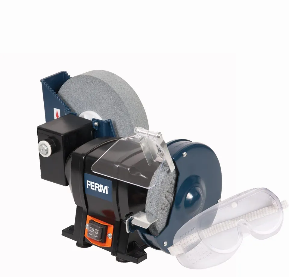 Ferm BGM1021 Molatrice da Banco 250W Secco Umido 2 Mole
