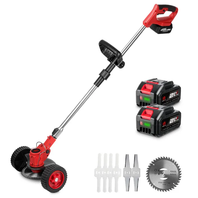ONEVAN Garden Tools tagliaerba a batteria 380W 3 lame 2 batterie