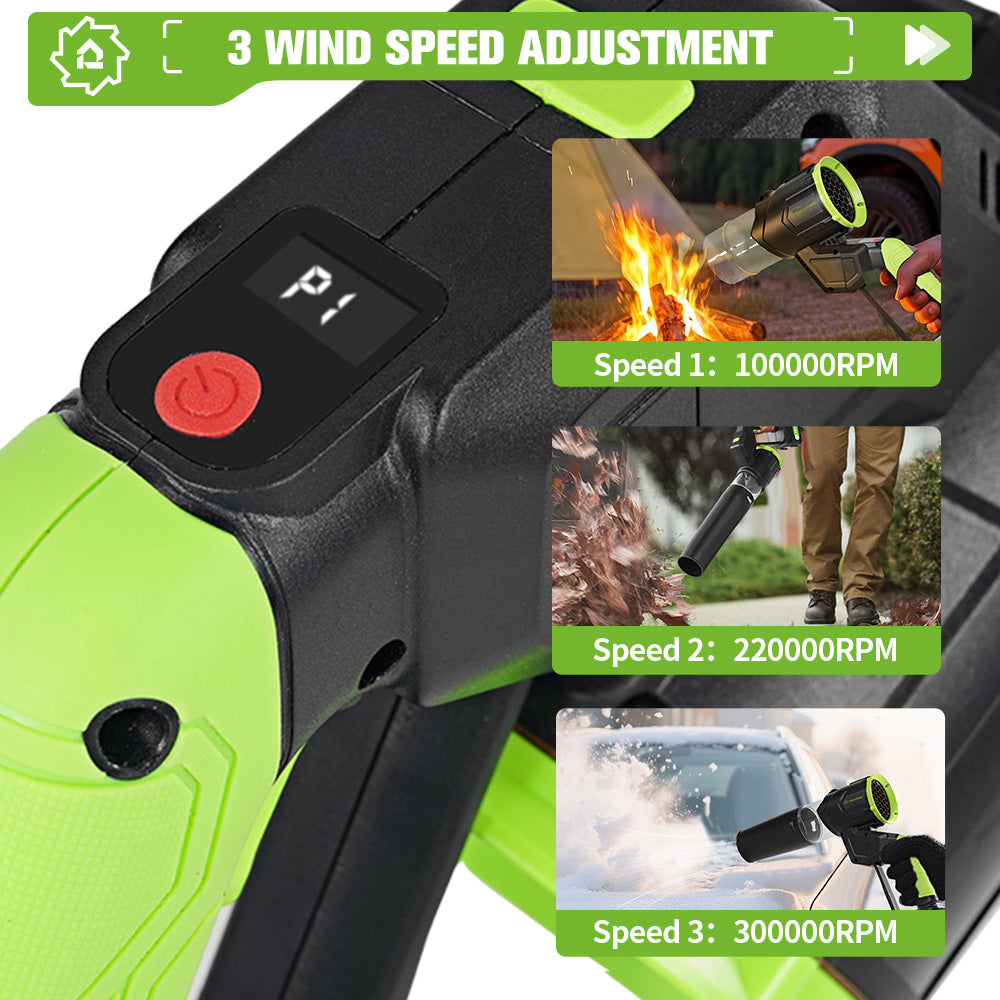 ONEVAN Garden Tools soffiatore turbo brushless 50 m/s 2 batterie
