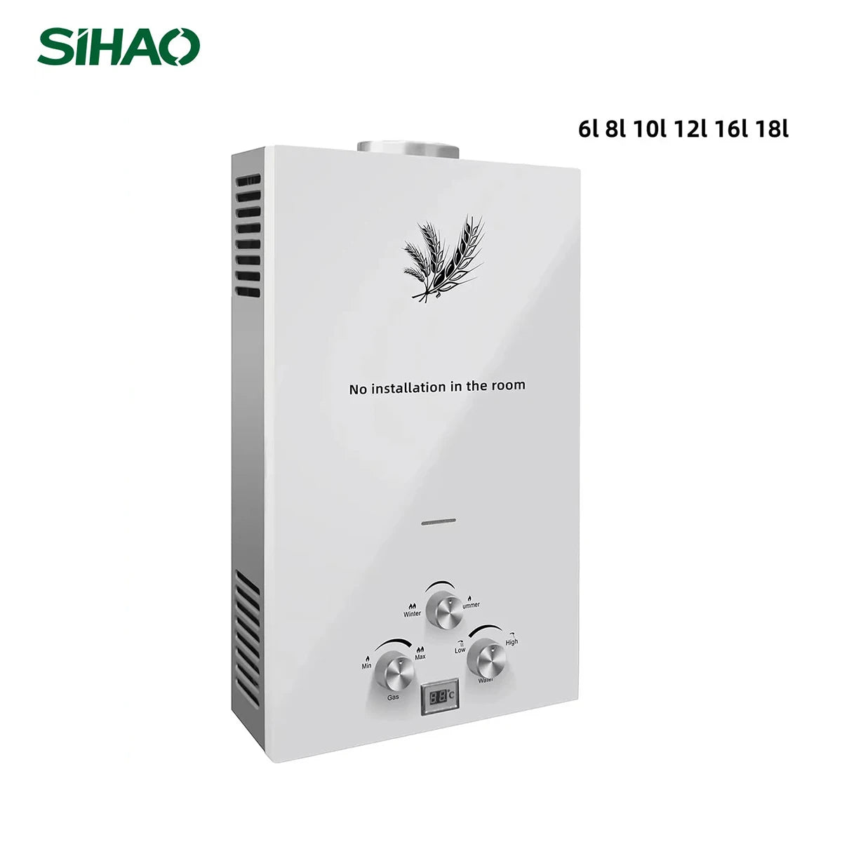 Sihao Home Appliance Scaldabagno GPL 12KW 6L Display LED