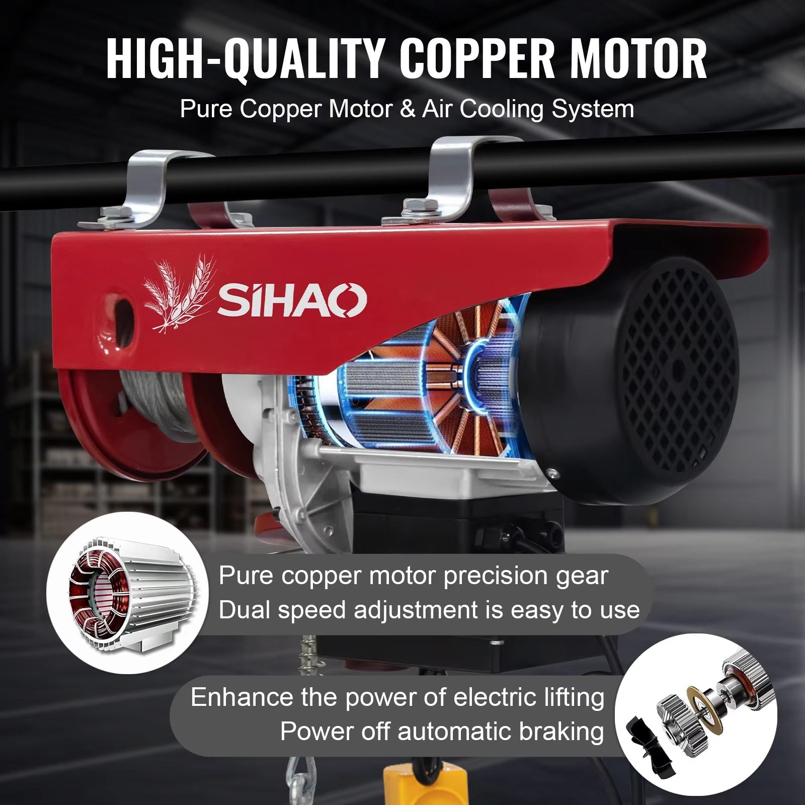 Sihao paranco elettrico 1320LBS telecomando 220V