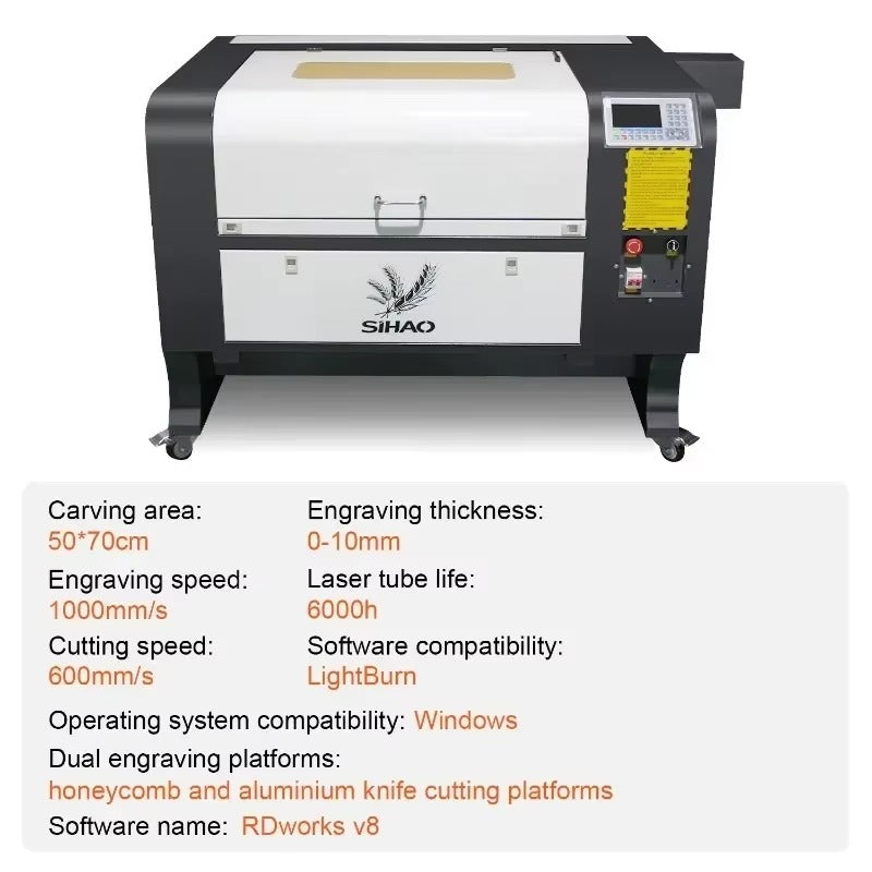 Sihao Laser Engraving Machine incisore 80W 700x500mm 220V