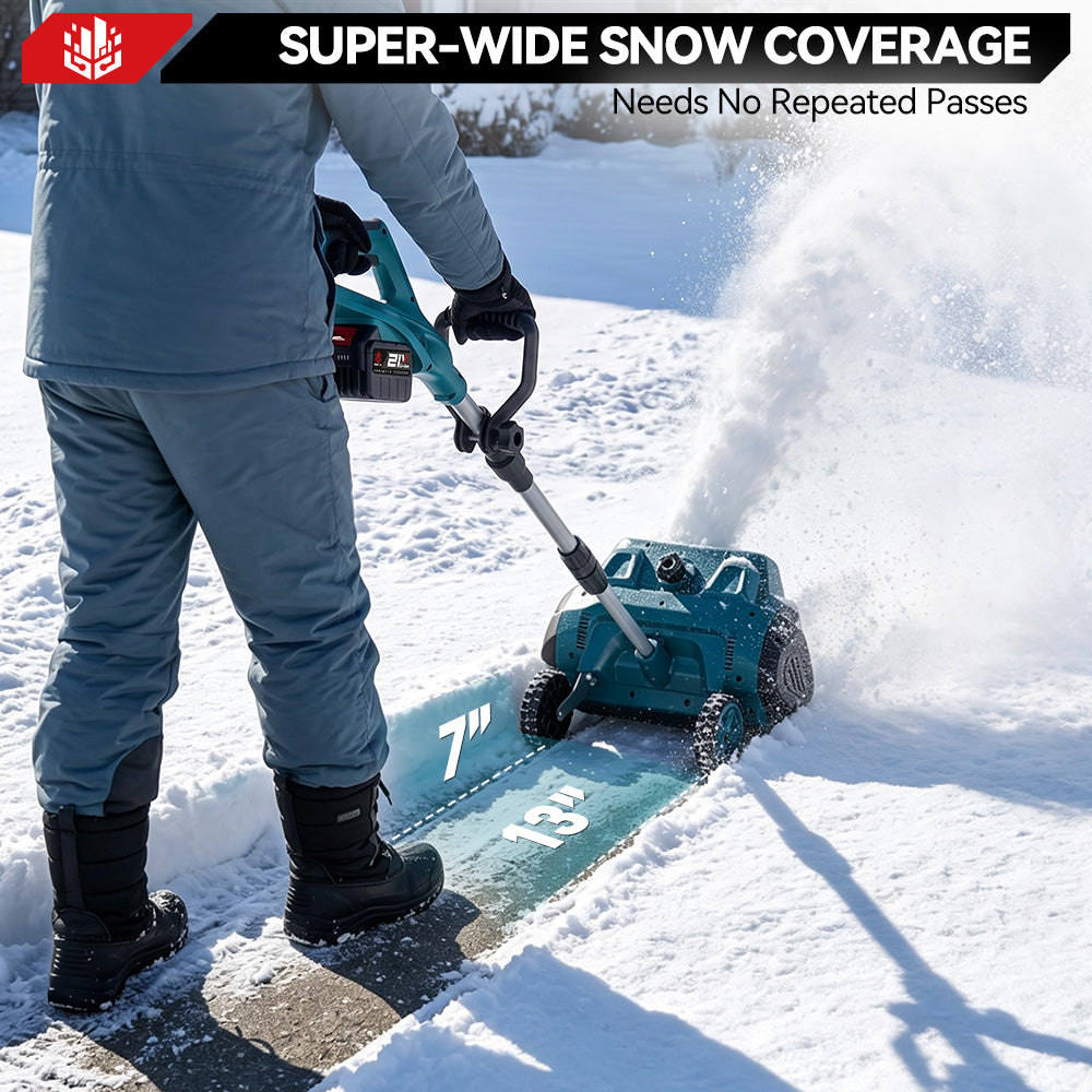 ONEVAN Garden Tools pala neve 12" brushless pieghevole ruote