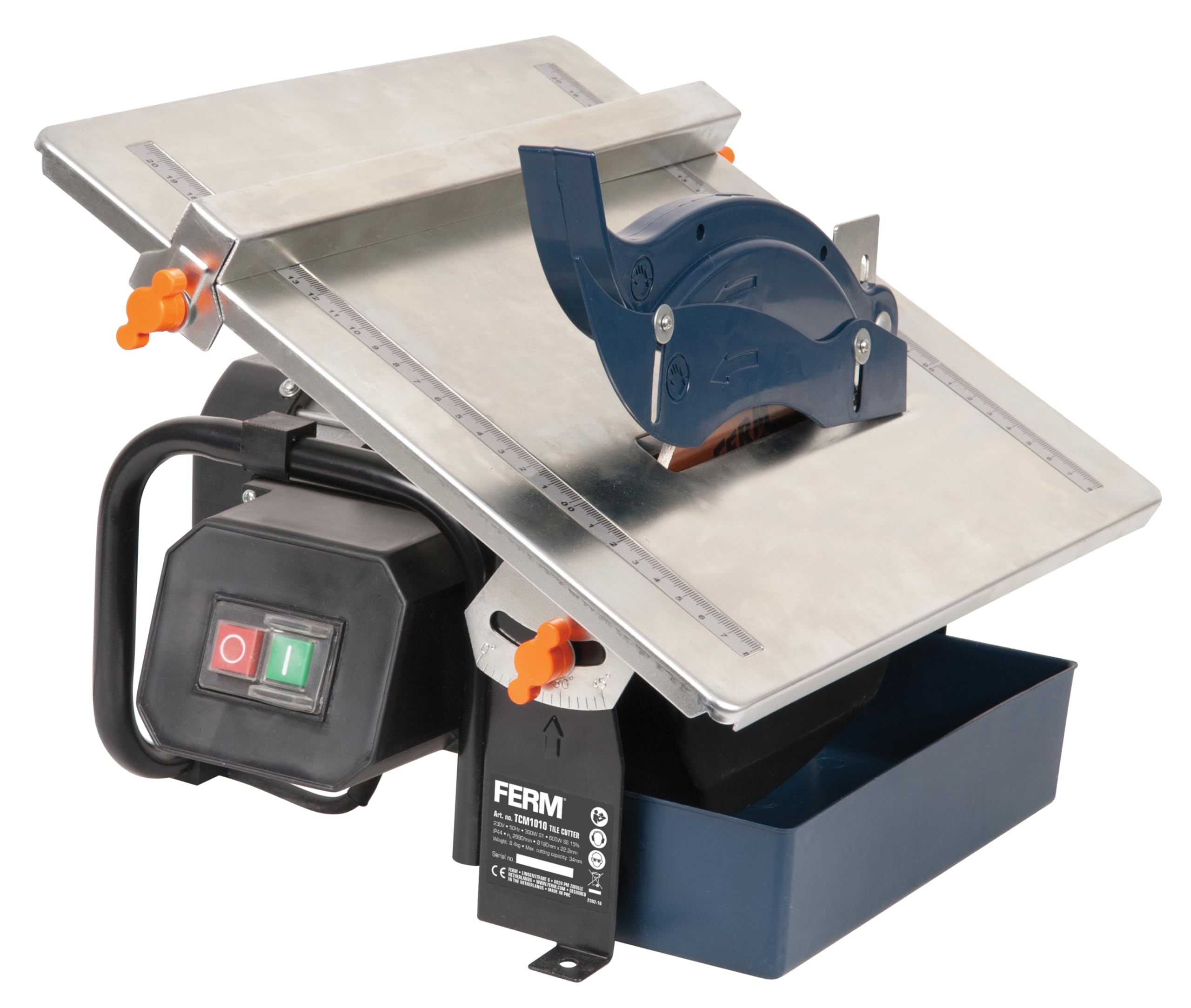 FERM TCM1010 Tagliapiastrelle 600W 180mm ad Acqua