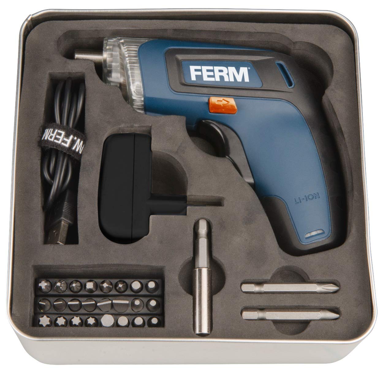 FERM CDM1132 avvitatore batteria 3,6V set 27 pezzi