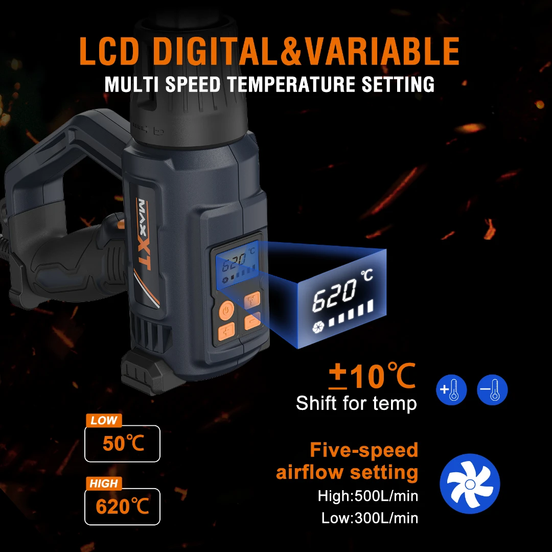 MAXXT MHG2000 Pistola Termica 2000W 50-600°C
