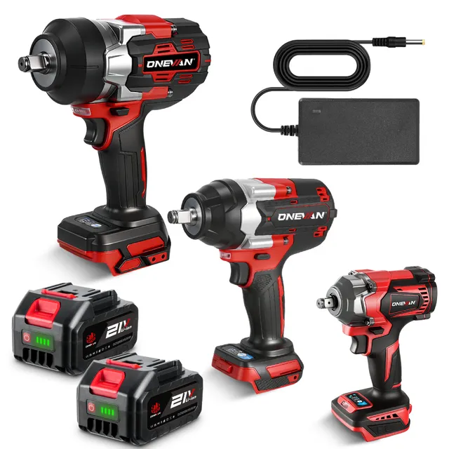 ONEVAN Cordless Tool Set avvitatori impulsi 1/2 kit 3 pezzi 2800Nm