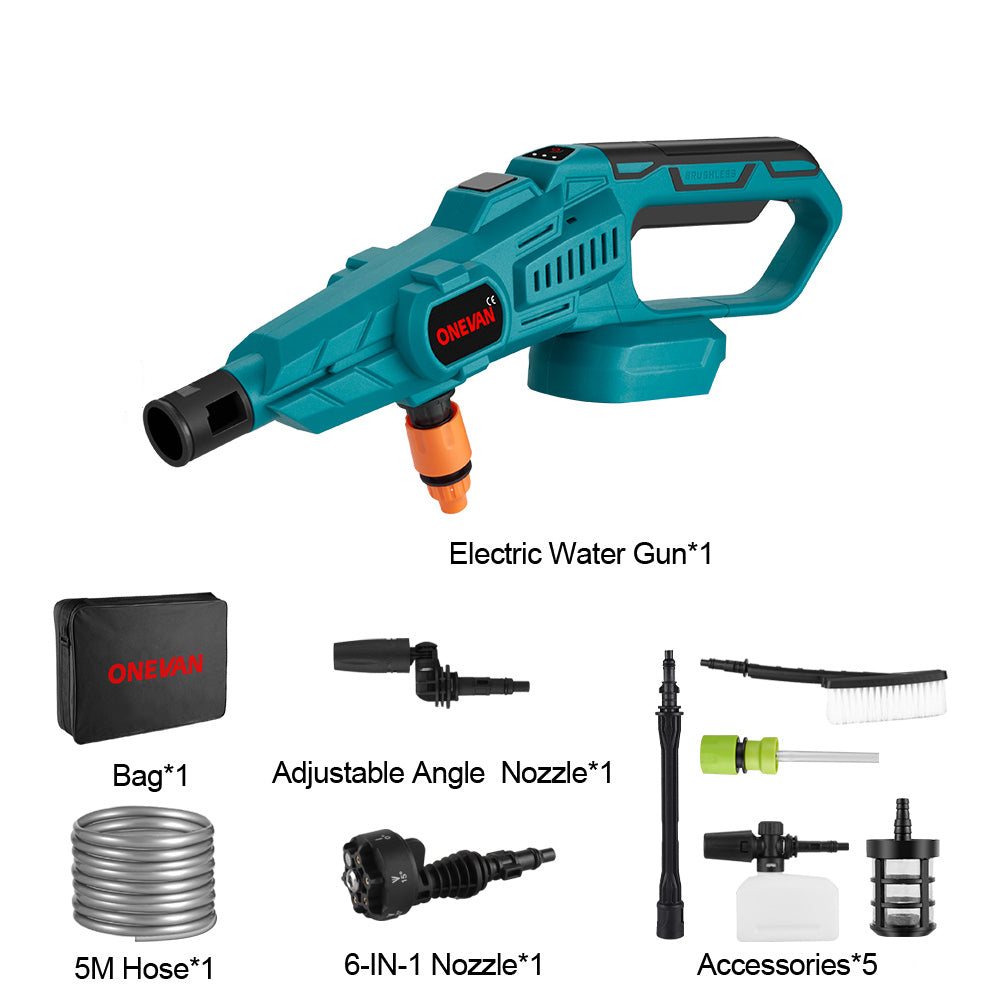 ONEVAN Cordless Tool Set idropulitrice 12 bar + lucidatrice 3.0Ah