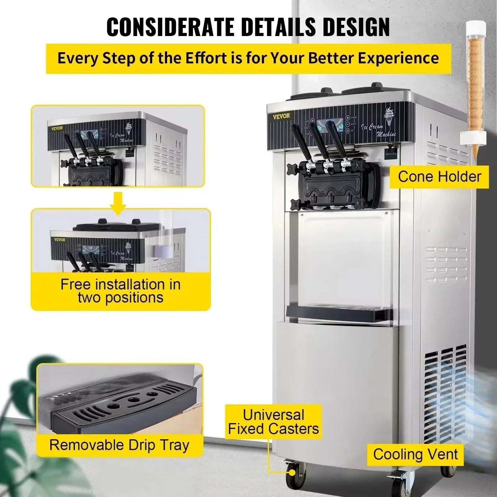 Sihao 8228H macchina gelato soft 20-28L/h 2200W EU