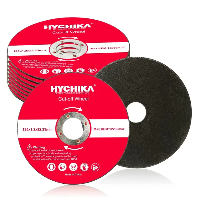 HYCHIKA dischi taglio metallo 125mm 1,2mm pacco 10pz foro 22,2mm