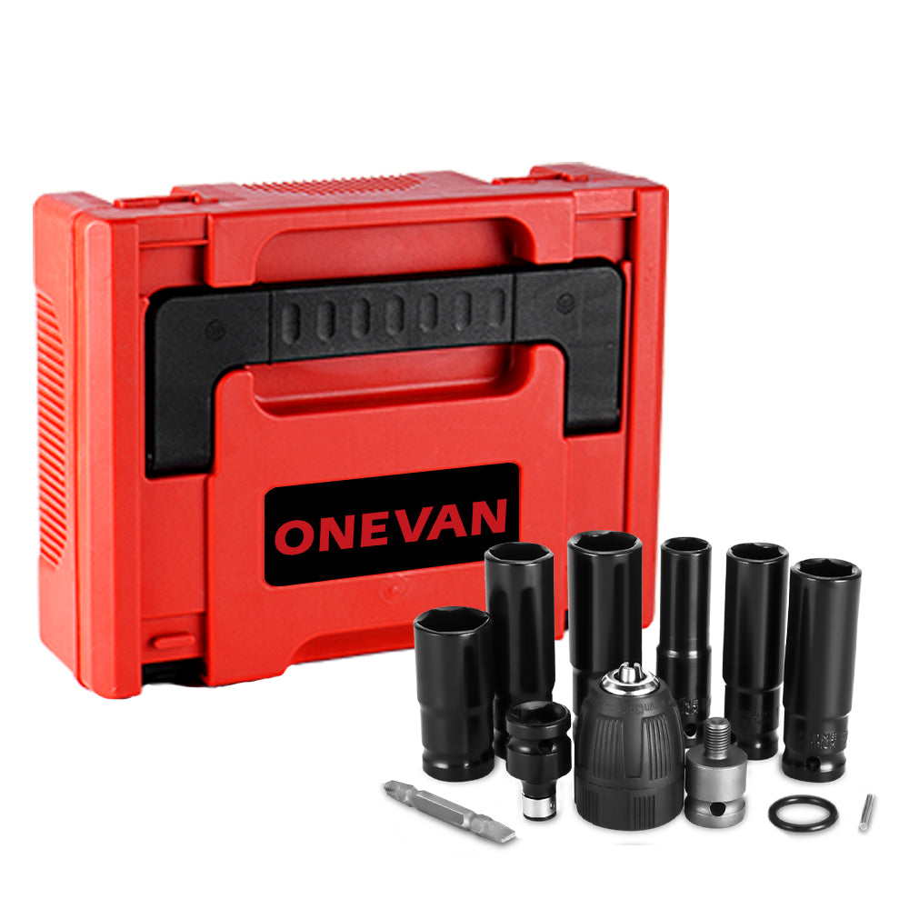 ONEVAN Storage Tools Valigetta Chiavi 12 Pezzi Blu 1800Nm