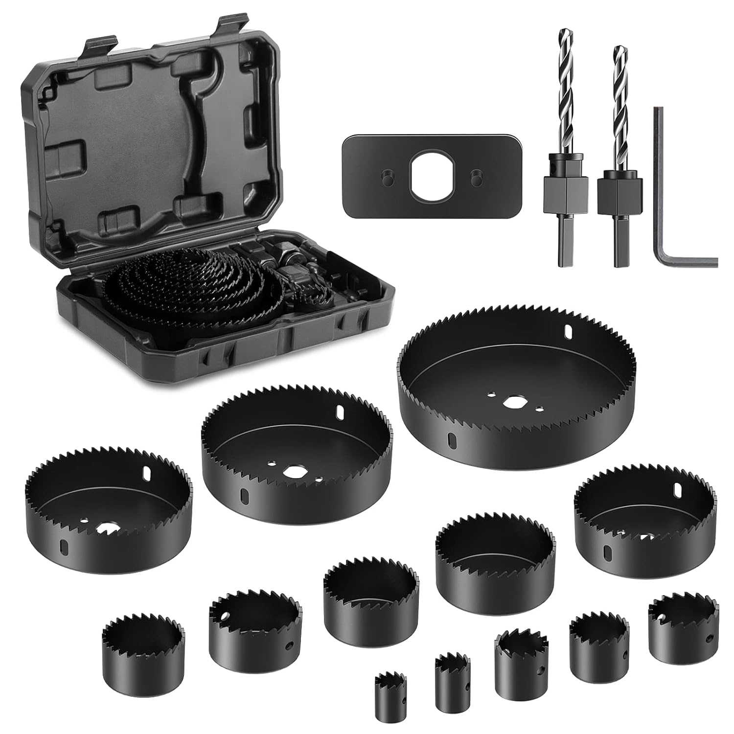 HYCHIKA Hole Saws Set Seghe a Tazza 19 Pezzi 19-127mm