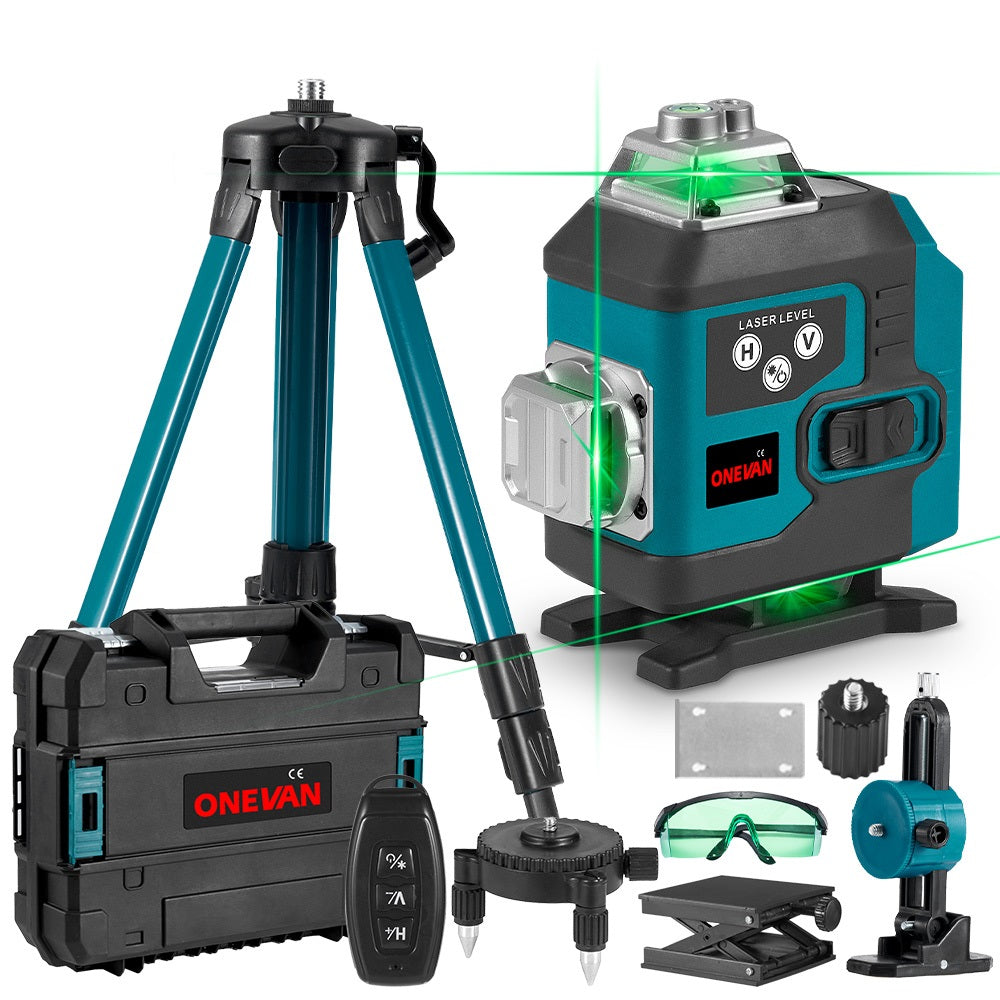ONEVAN Home Improvement Livello Laser Verde 16 Linee 4D Treppiede
