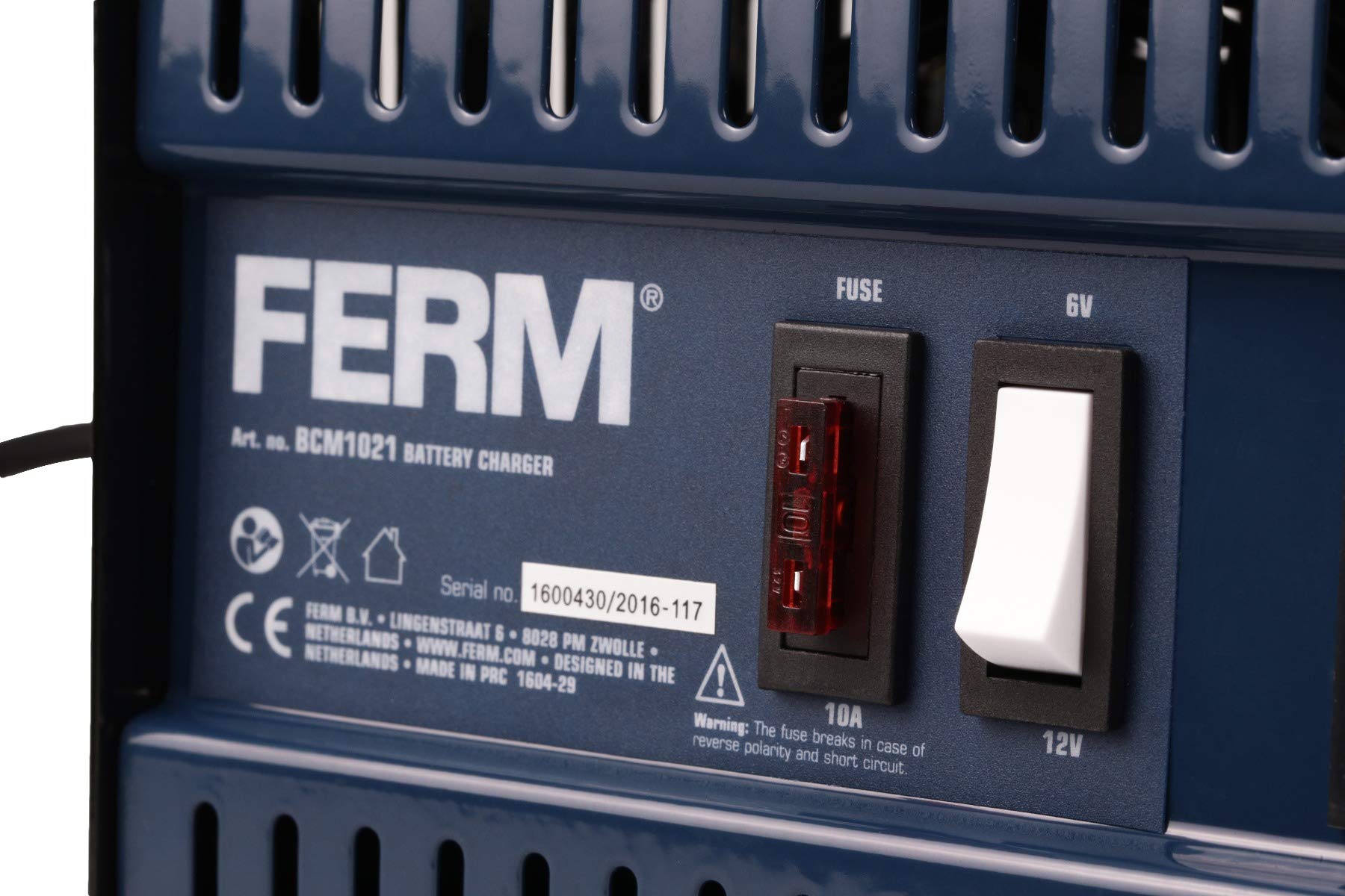 FERM BCM1021 Caricabatterie Auto Moto 6-12V 5A 75Ah