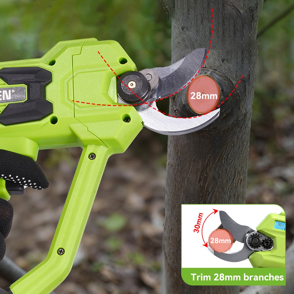 ONEVAN Garden Tools forbici potatura 30mm brushless 2 batterie