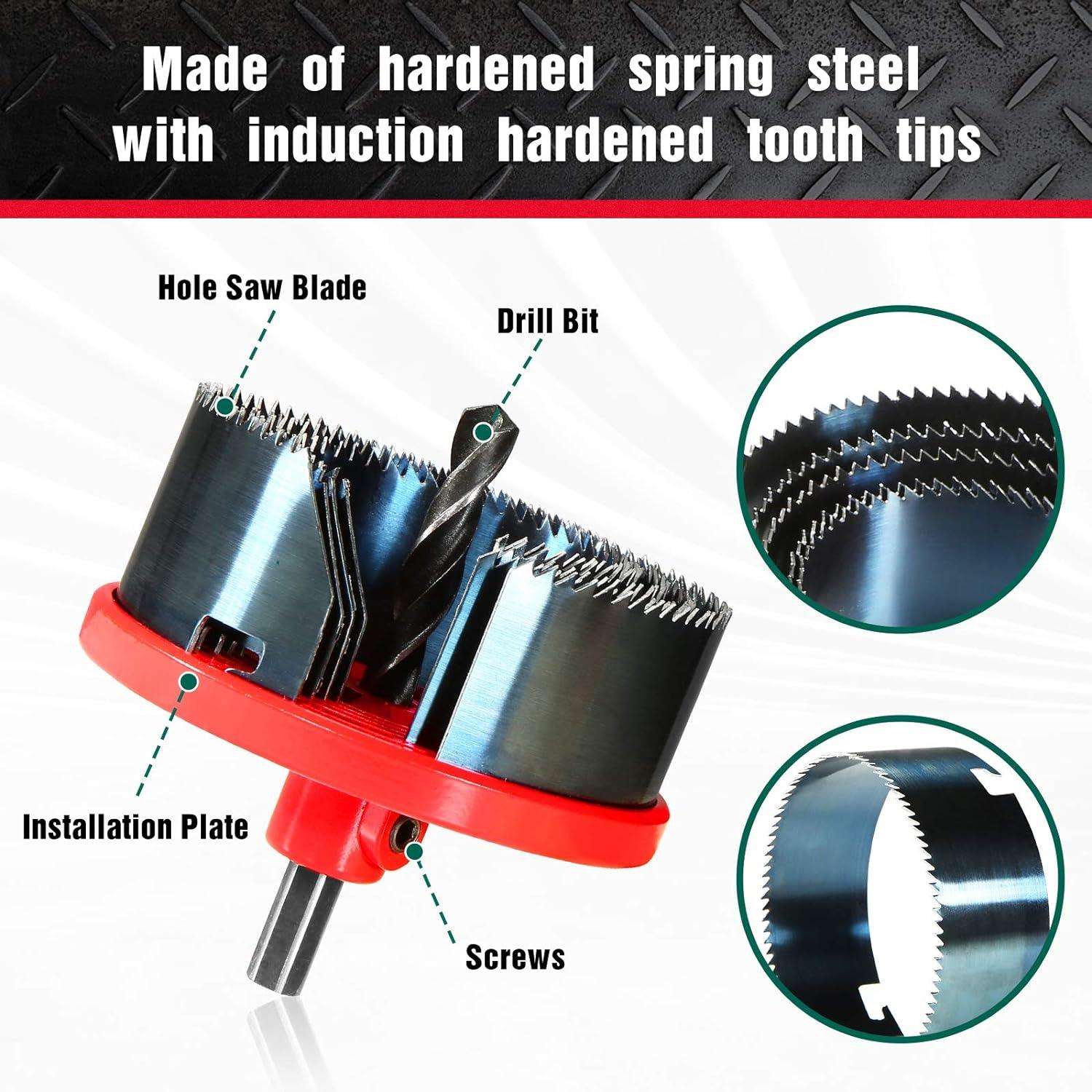 HYCHIKA HS12K Kit Seghe a Tazza 18 Pezzi 26-95 mm