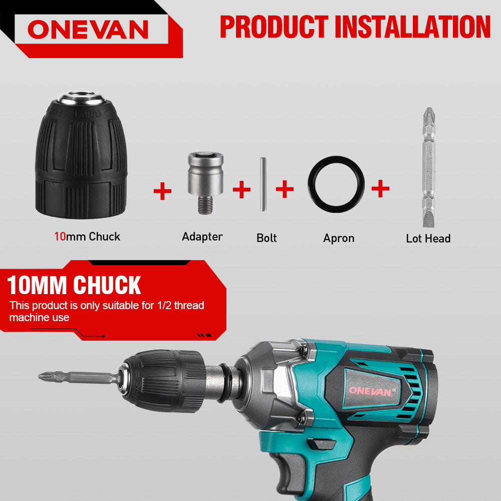 ONEVAN Tool Accessories set bussole 12 pezzi metallo 14-22mm