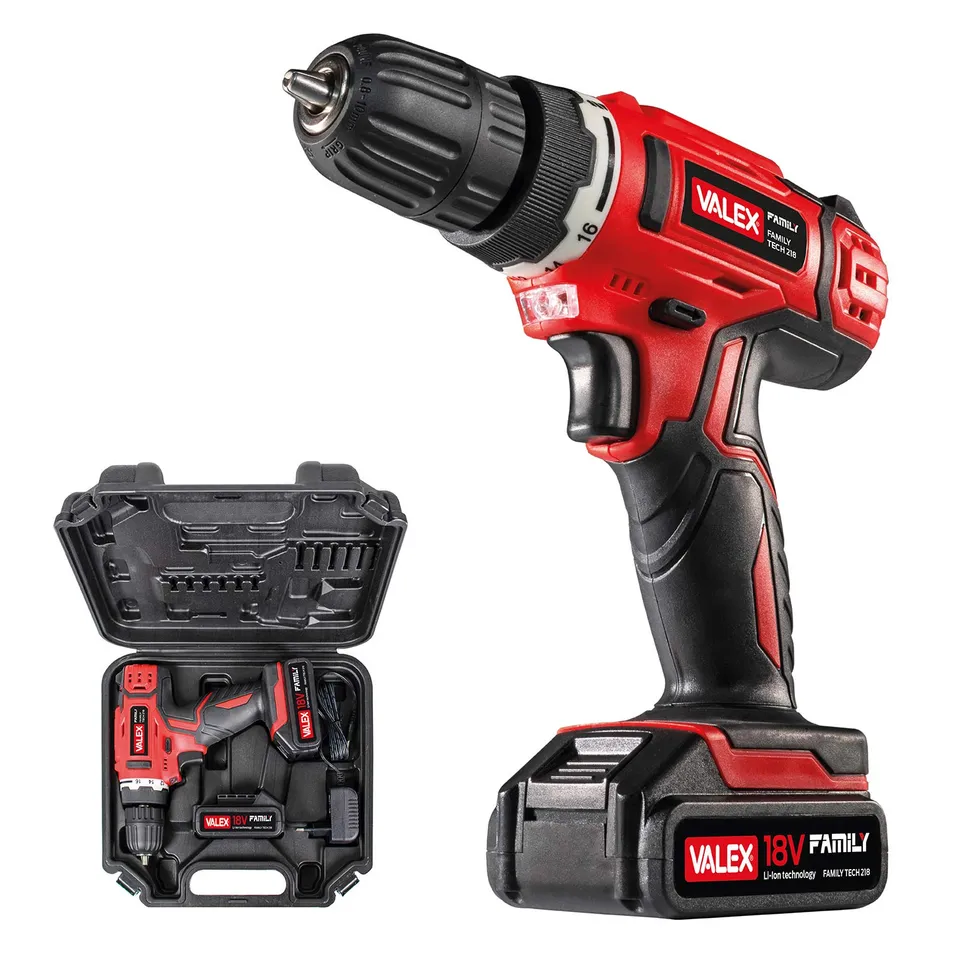 Valex Family-Tech 218 Trapano Avvitatore 18V 2 Batterie