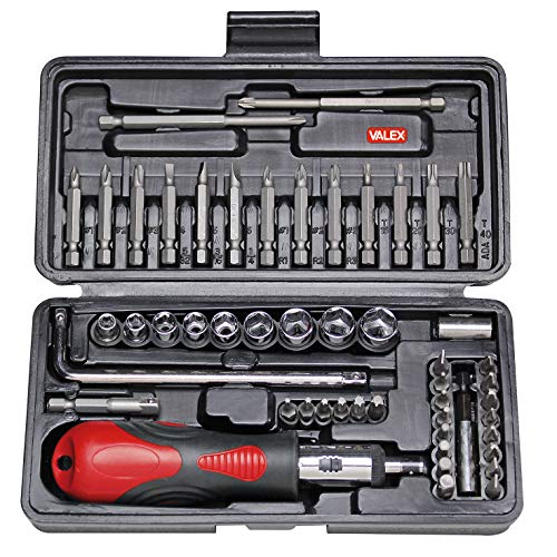 VALEX Utensili portainserti a cricchetto 1/4" set 52 pezzi