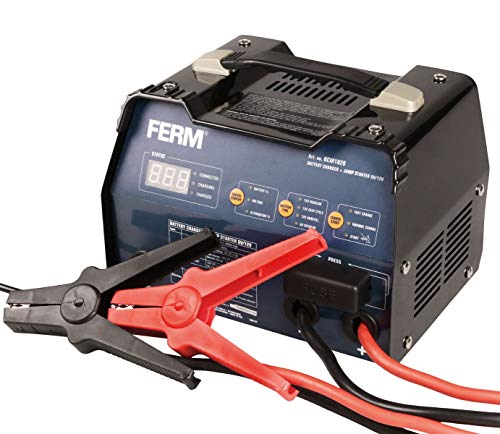 FERM BCM1020 Caricabatterie Auto 6-12V con Avviamento 75A