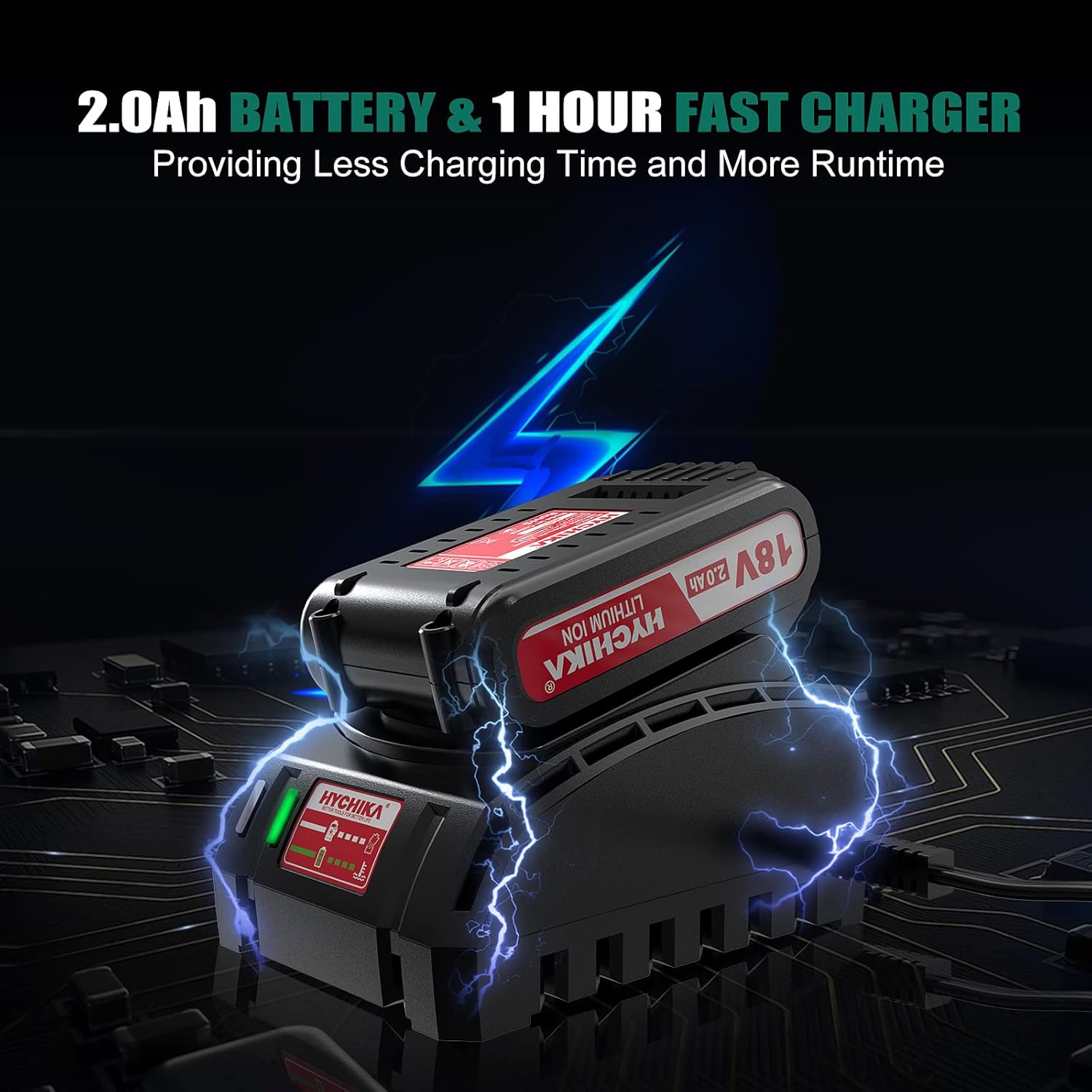 HYCHIKA DD18F trapano avvitatore 18V 35Nm batteria 2000mAh 22pz