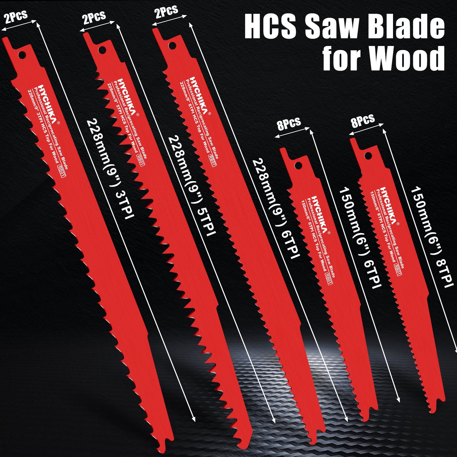 HYCHIKA lame gattuccio bimetalliche set 32 pezzi legno metallo