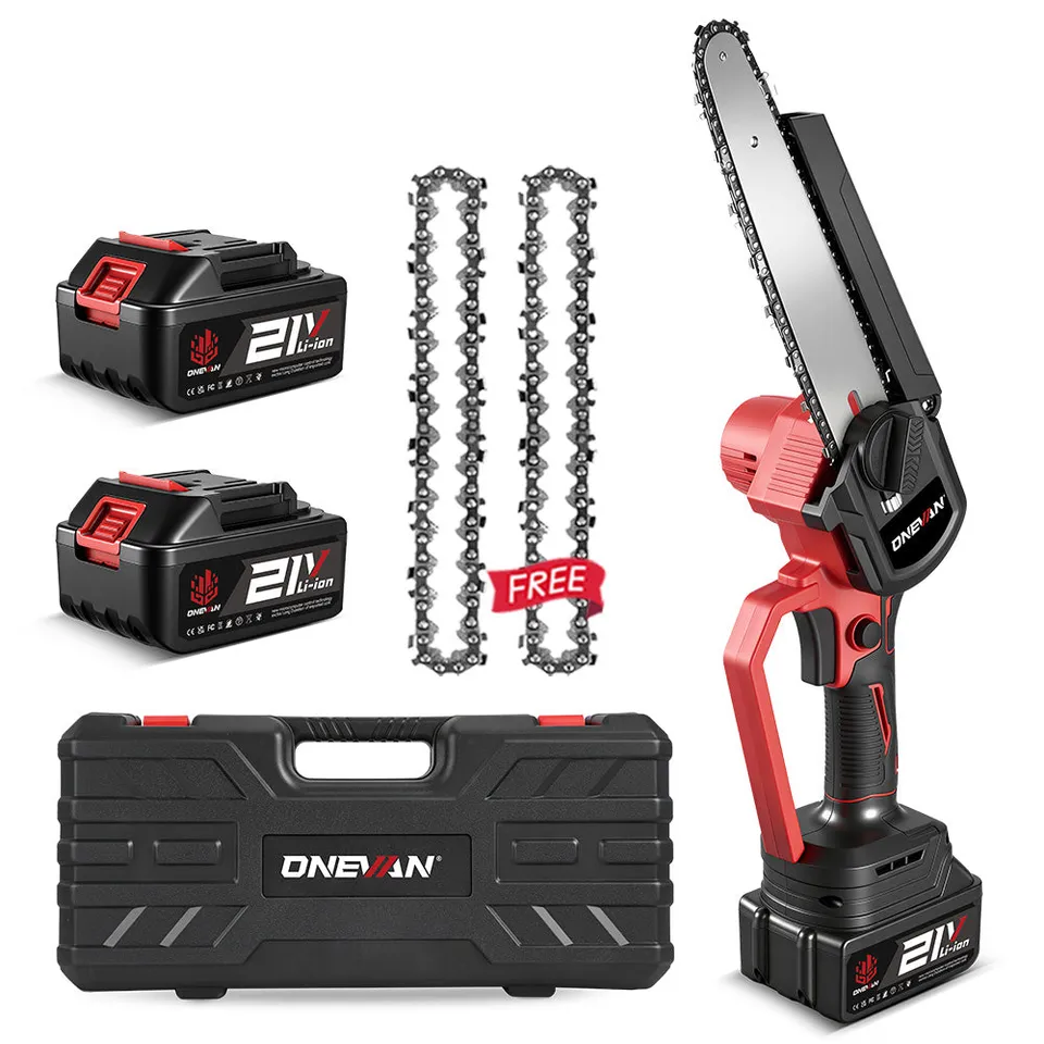 ONEVAN Garden Tools Motosega 8" 450W con 2 Batterie