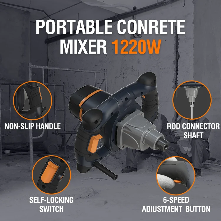 MAXXT MPM1200 Miscelatore Elettrico 1220W 120 mm 80 L