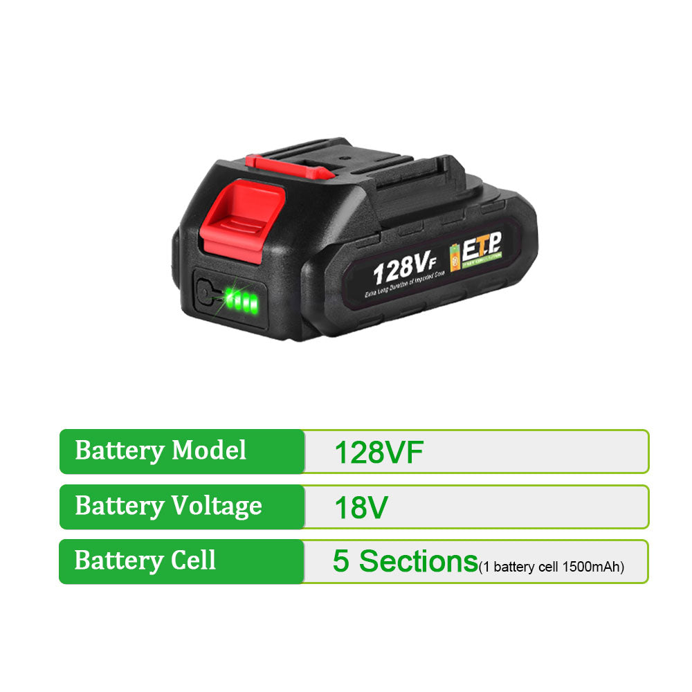 ONEVAN Batteria 18V 388VF 3.0Ah Li-Ion con Caricatore