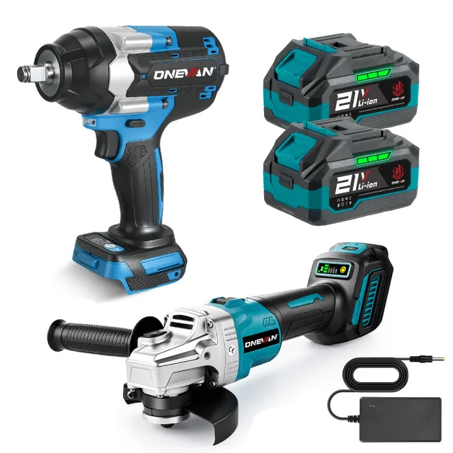 ONEVAN Cordless Tool Set kit 2pz avvitatore smerigliatrice 3Ah