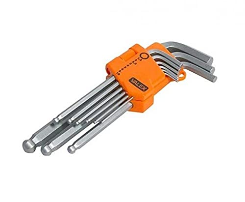 Valex Utensili Manuali Chiavi Esagonali Brugola 9 Pezzi Ball Point