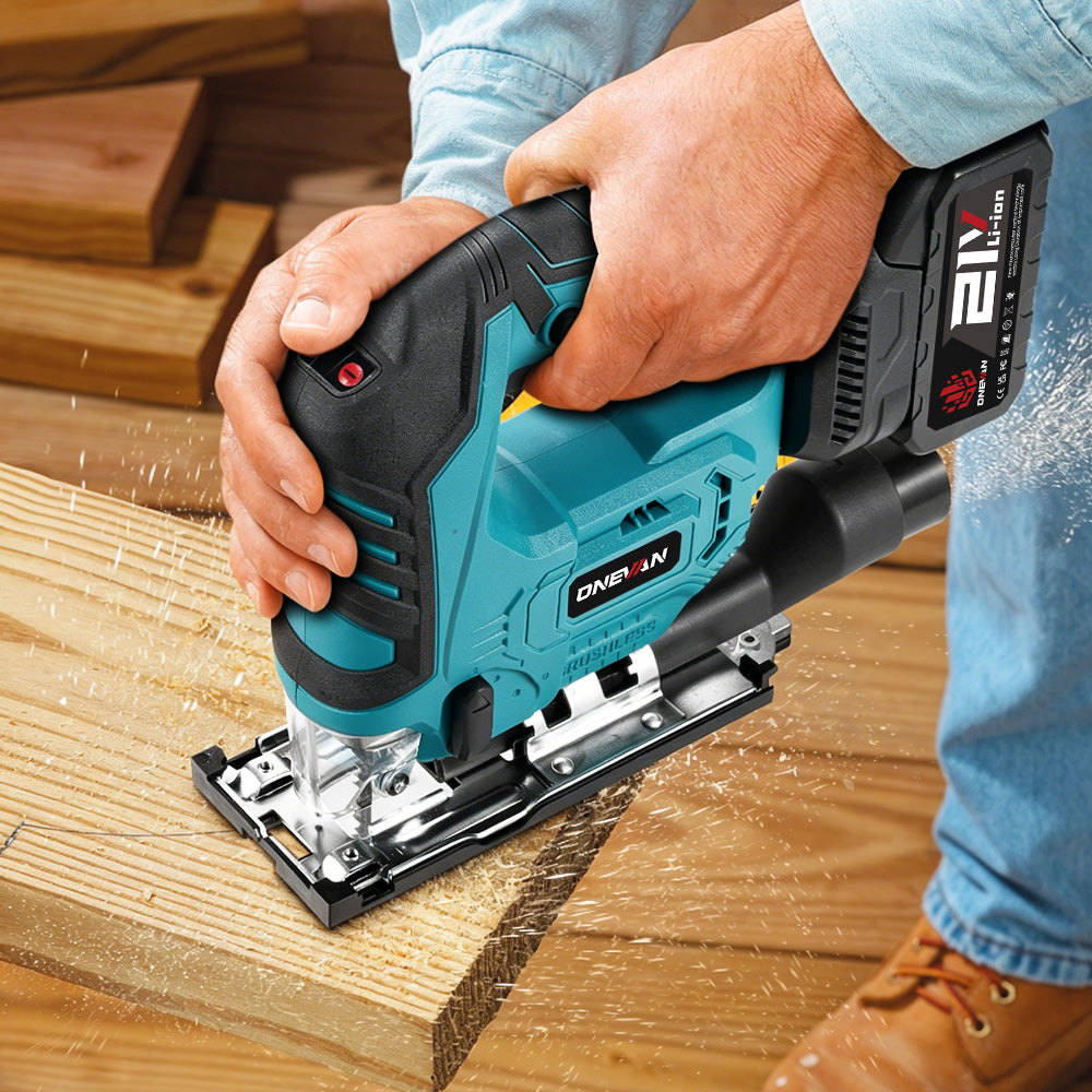 ONEVAN Woodworking Tools seghetto alternativo 135mm 2 batterie EU