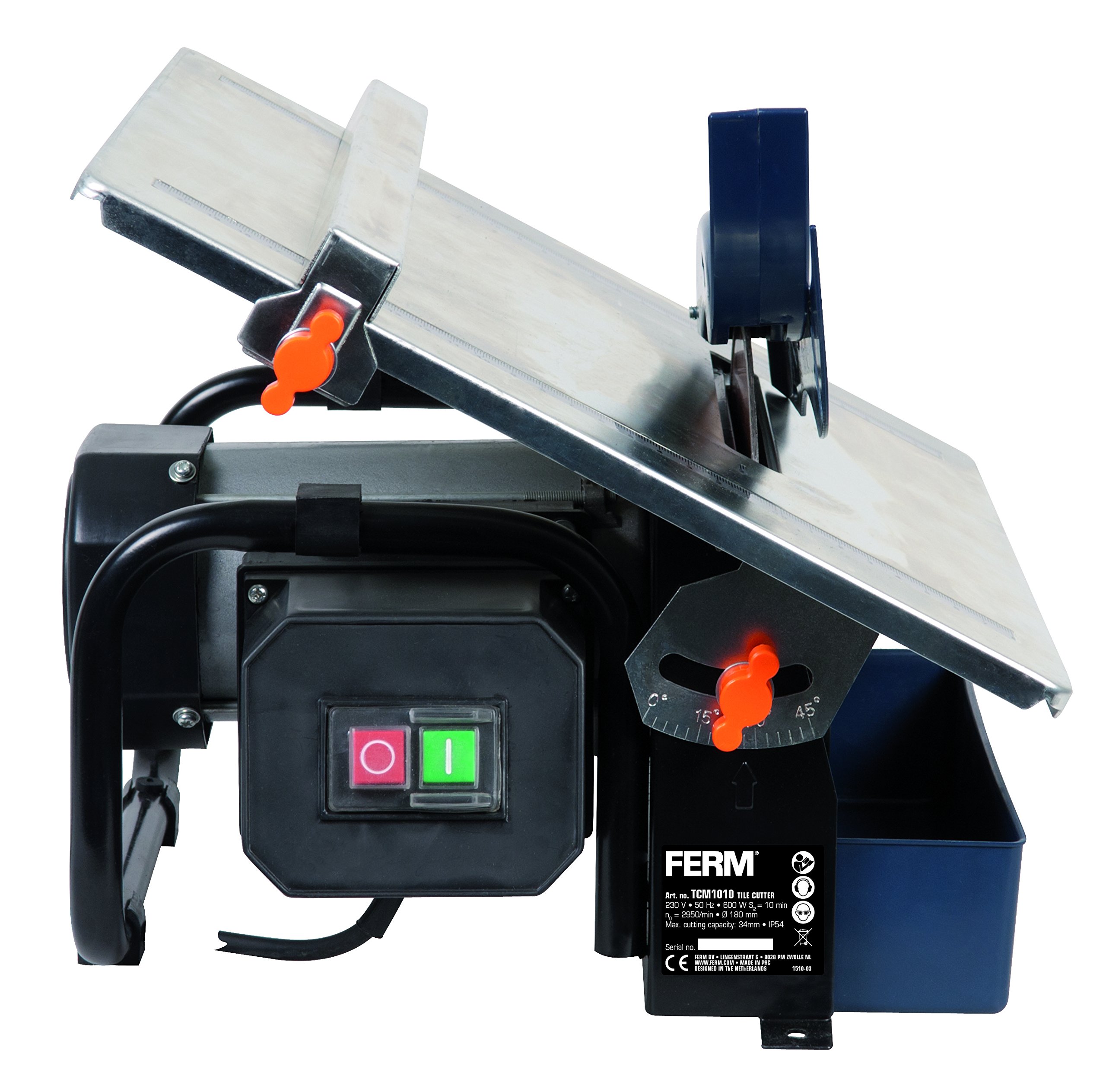 FERM TCM1010 Tagliapiastrelle 600W 180mm ad Acqua