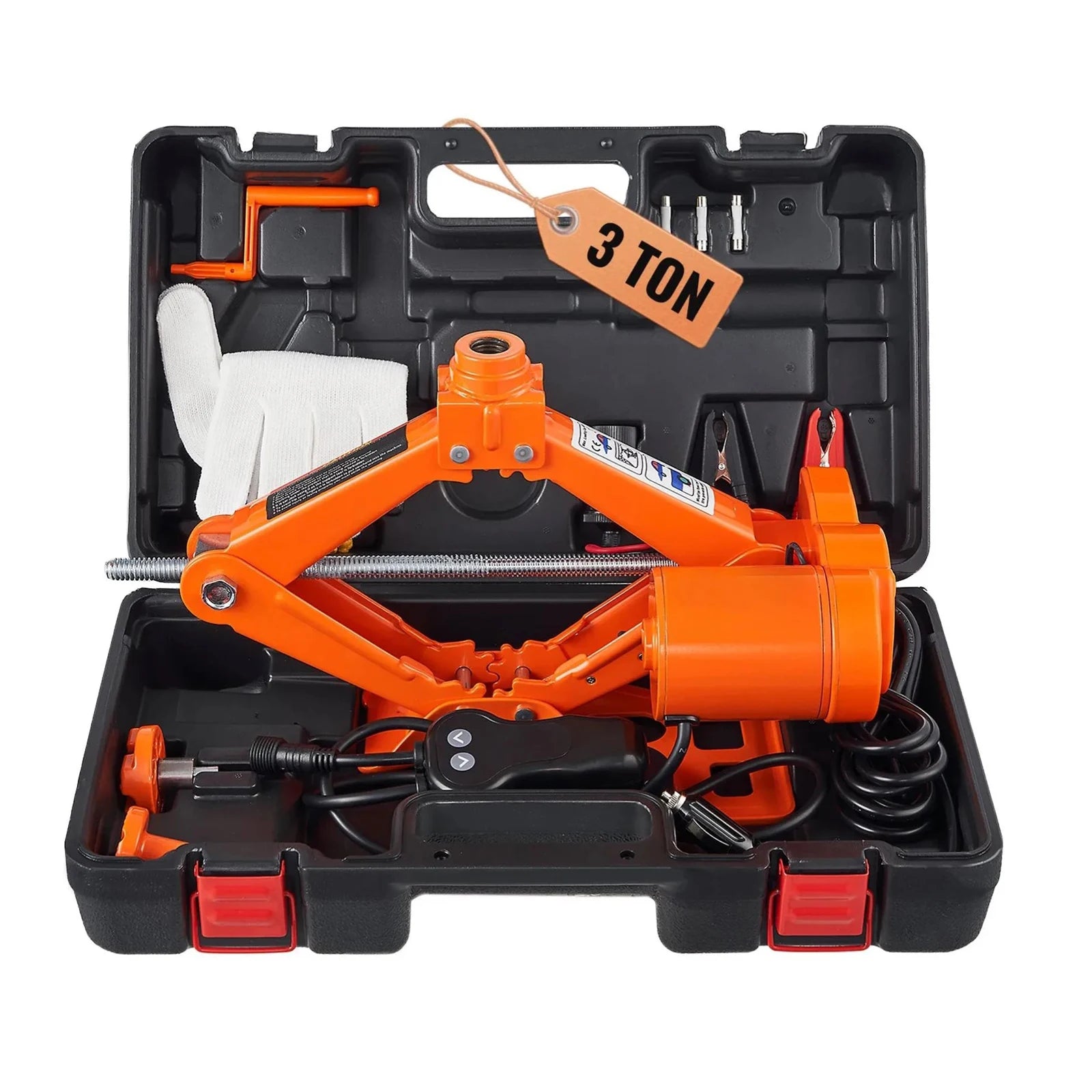 Sihao Cric Elettrico a Forbice 12V 3 T 6600 lbs Telecomando