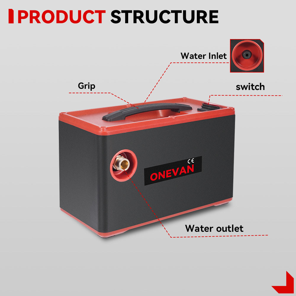 ONEVAN Automotive Tools 22Bar Idropulitrice a Batteria 21V 2 Batterie