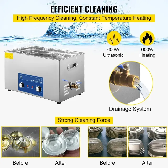 Sihao Ultrasonic Cleaners 2L Blue pulitore ultrasuoni 40kHz manopola