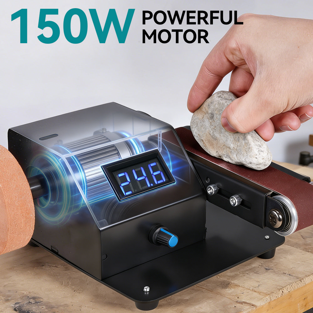 ONEVAN Levigatrice a Nastro da Banco 150W Spina EU