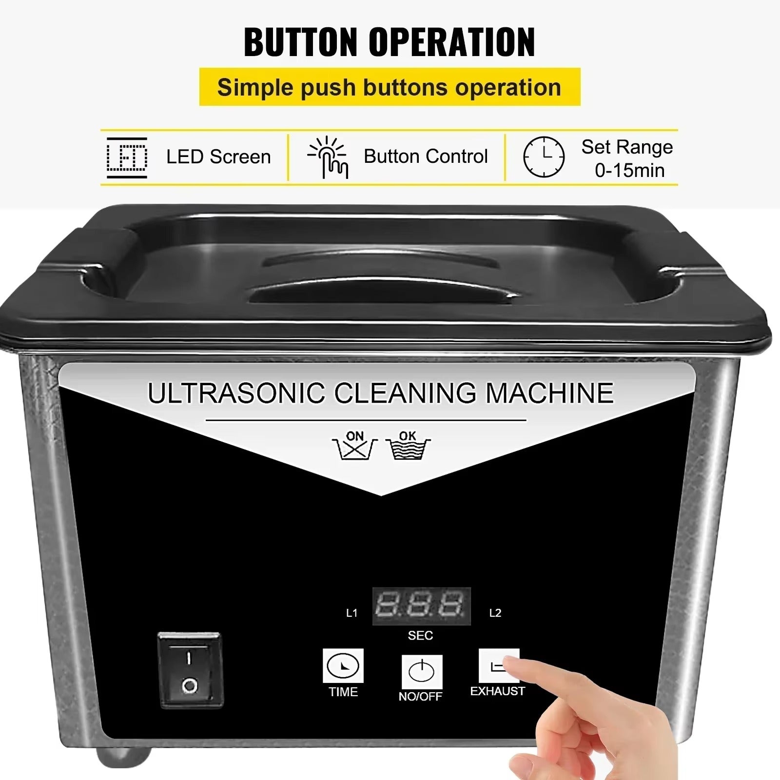 Sihao Ultrasonic Cleaners pulitore ultrasuoni 800ml 30W
