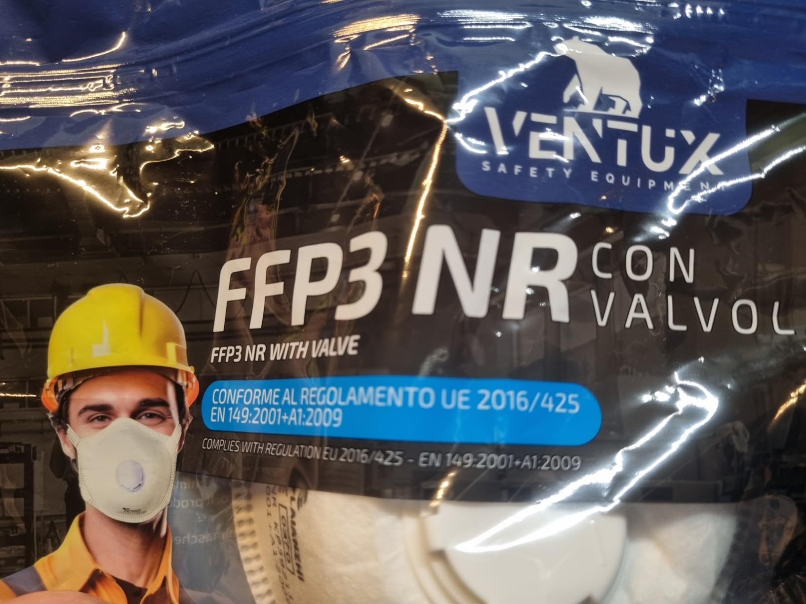 Ventux Mascherina FFP3 a Coppa con Valvola 9 Pezzi