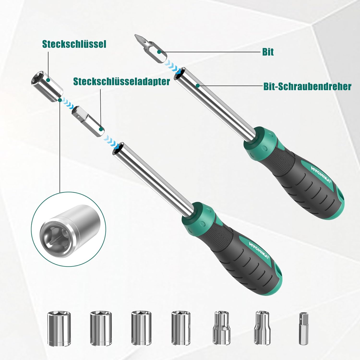 HYCHIKA Set Cacciaviti 51 Pezzi CR-V Magnetici