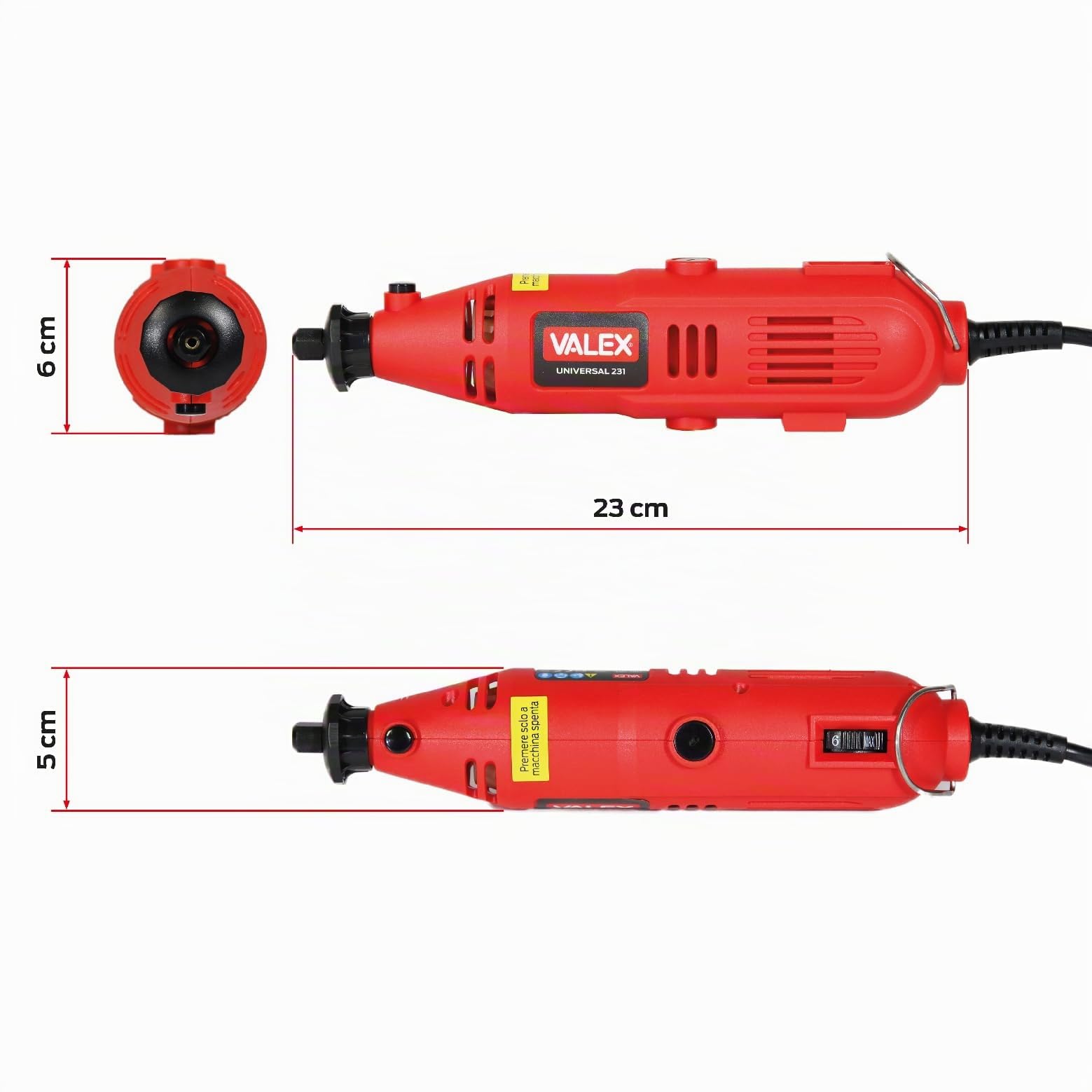 Valex Universal 231 multiutensile 135W con 3 mandrini