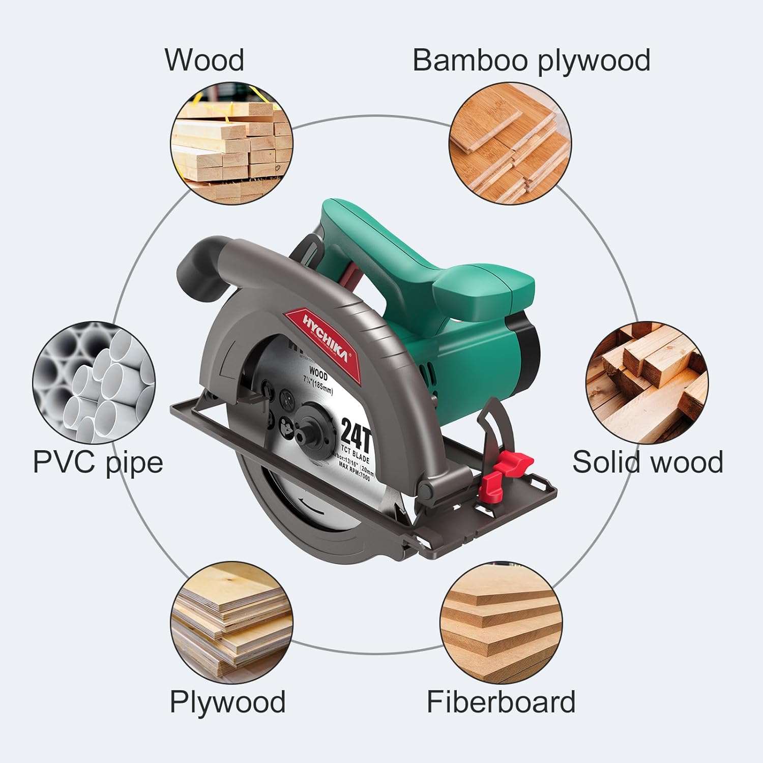 HYCHIKA Sega Circolare 1300W Lama 185 mm 65 mm