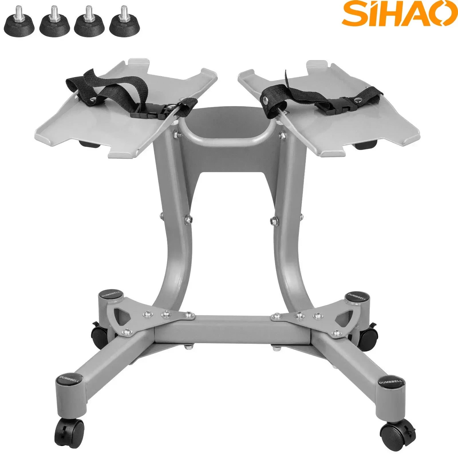 Sihao stand manubri regolabile 100kg con ruote palestra