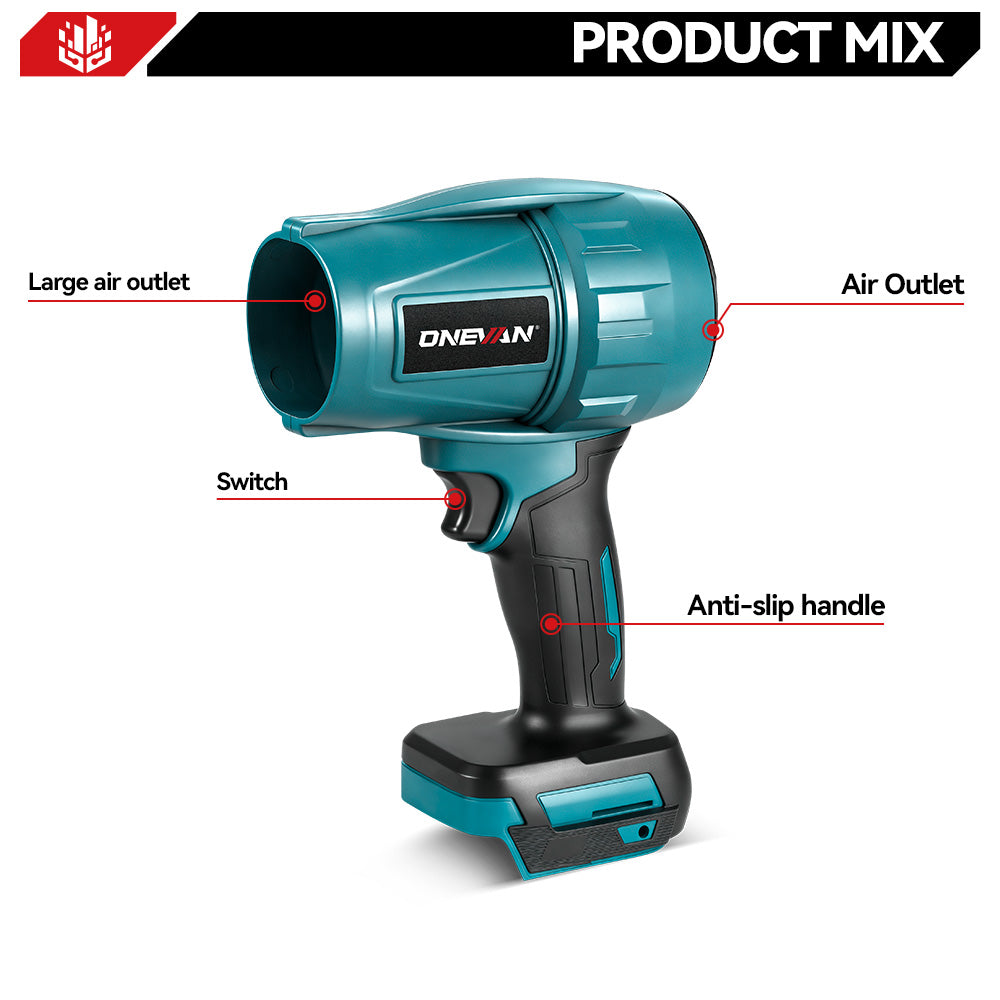 ONEVAN Garden Tools soffiatore turbo brushless 4.5Ah 2 batterie
