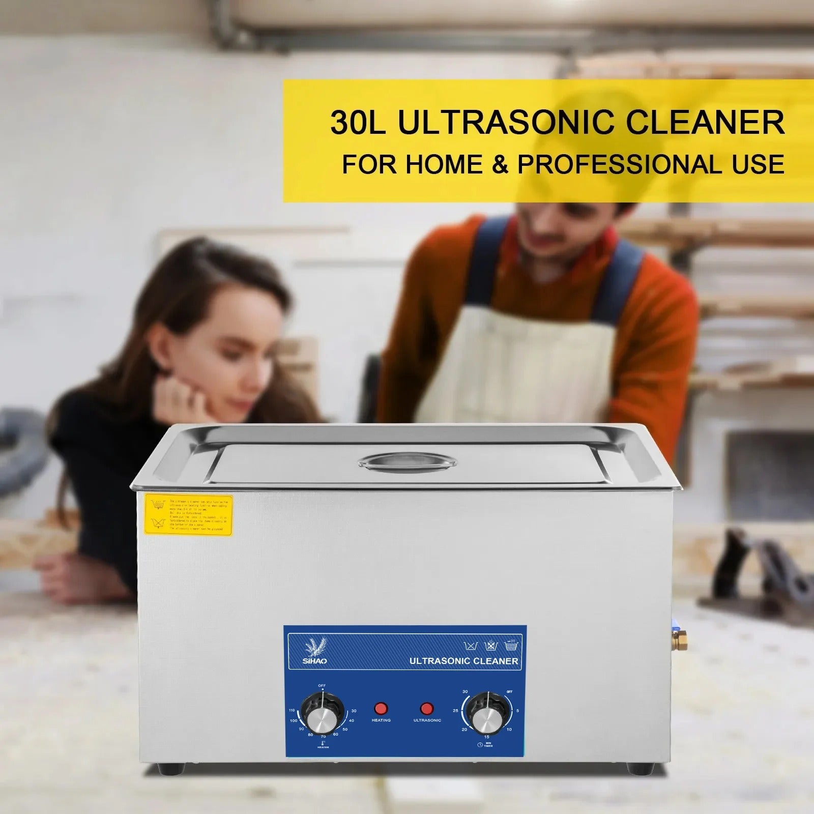 Sihao Ultrasonic Cleaners 2L Blue pulitore ultrasuoni 40kHz manopola