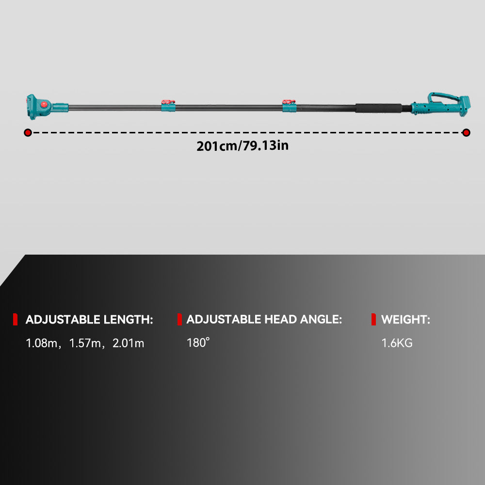 ONEVAN Tool Accessories asta telescopica 2,01m testa 180°