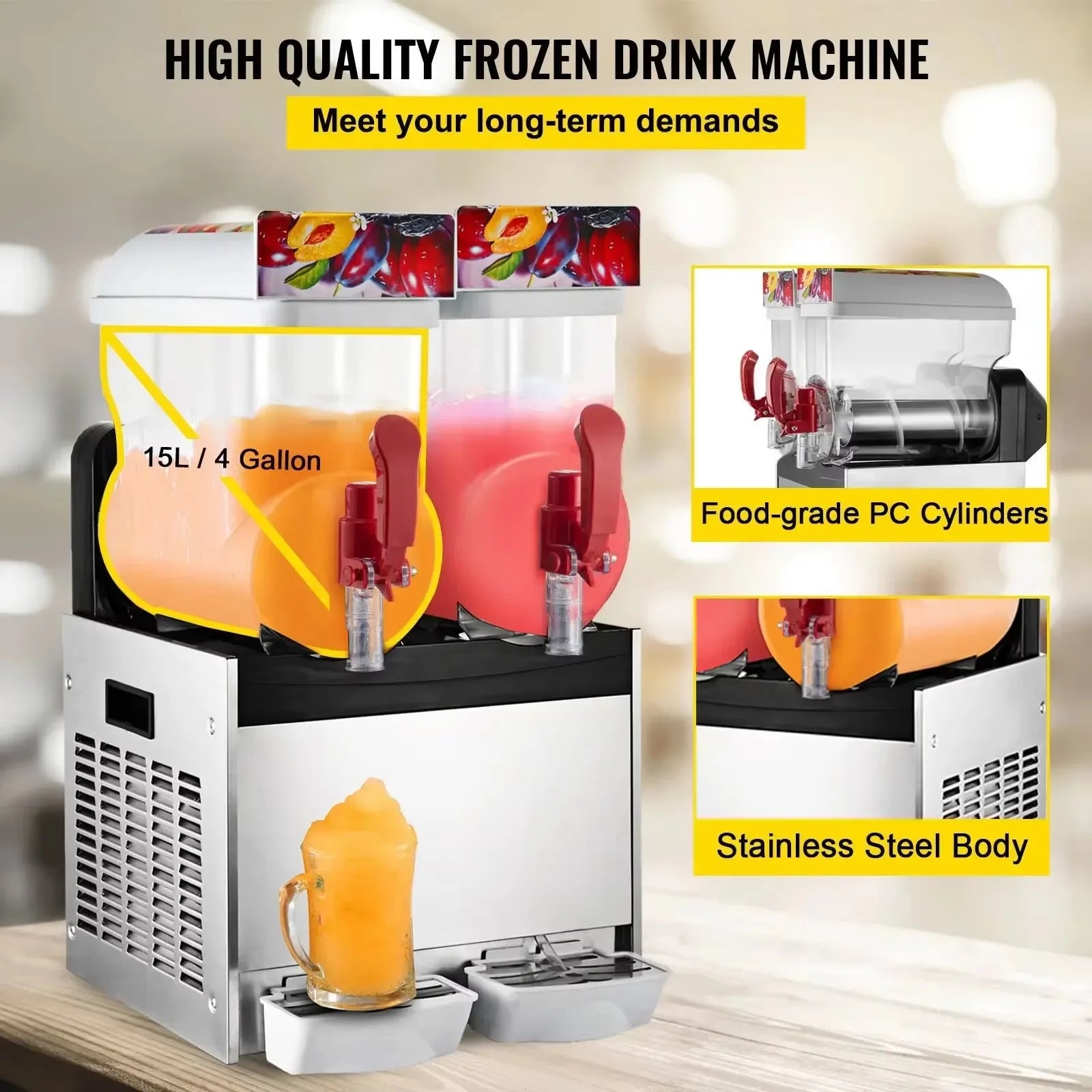 Sihao Ice Cream Maker Granitore Doppio 15Lx2 30L