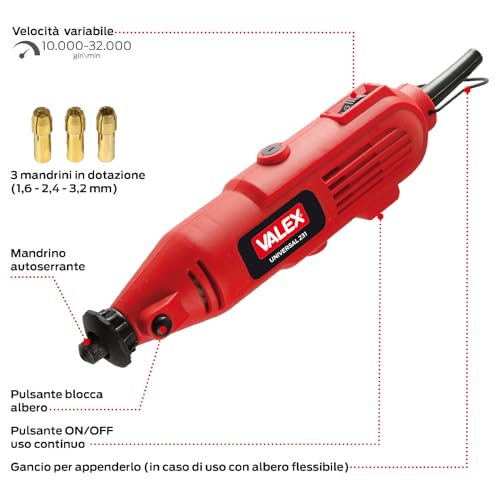 Valex Universal 231 multiutensile 135W con 3 mandrini