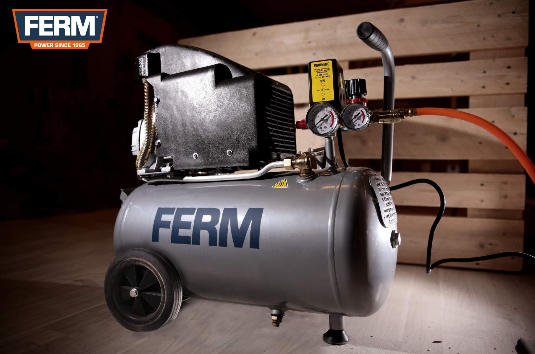 FERM Compressore Olio 1100W 24L 8 Bar CRM1045