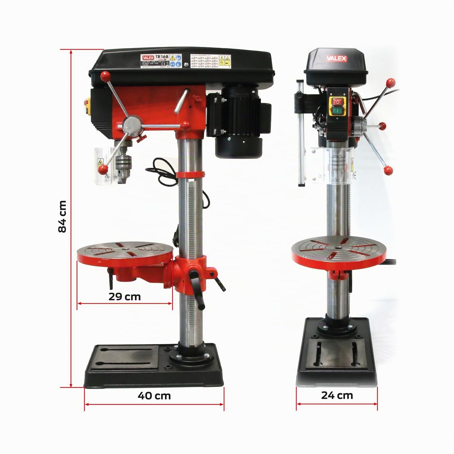VALEX Macchine Utensili trapano a colonna TR16B 450W mandrino 16mm